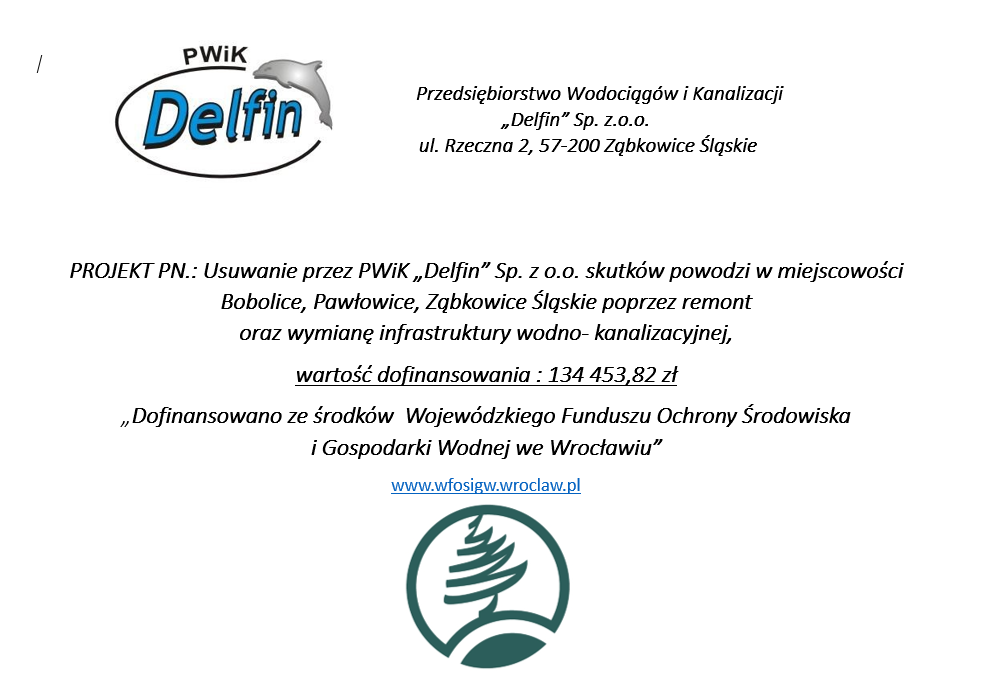 Informacja na temat dofinansowania ze środków WFOŚiGW we Wrocławiu