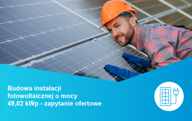 Budowa instalacji fotowoltaicznej o mocy 49,02kWp wraz z magazynem energii dla Stacji Uzdatniania Wody Ząbkowice Śląskie